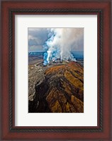 Framed Steaming Volcano, Kilauea, Kauai, Hawaii