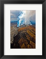 Framed Steaming Volcano, Kilauea, Kauai, Hawaii