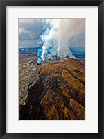 Framed Steaming Volcano, Kilauea, Kauai, Hawaii