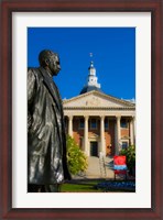 Framed Statue with a State Capitol Building in the background, Annapolis, Maryland, USA
