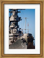 Framed Close UP of USS Missouri, Pearl Harbor, Honolulu, Oahu, Hawaii