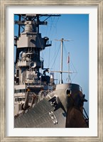 Framed Close UP of USS Missouri, Pearl Harbor, Honolulu, Oahu, Hawaii