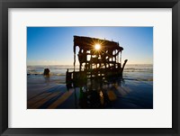 Framed Peter Iredale Shipwreck, Fort Stevens, Oregon, USA