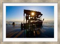 Framed Peter Iredale Shipwreck, Fort Stevens, Oregon, USA