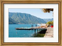 Framed Sundeck and floating pool at Grand Hotel, Tremezzo, Lake Como, Lombardy, Italy