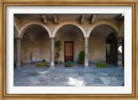 Framed Courtyard of a building, Como, Lombardy, Italy