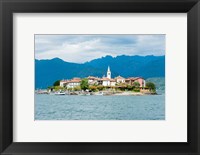 Framed Town on an Island, Isola dei Pescatori, Stresa, Lake Maggiore, Piedmont, Italy