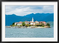 Framed Town on an Island, Isola dei Pescatori, Stresa, Lake Maggiore, Piedmont, Italy