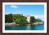 Framed Formal Garden on the South end of Isola Bella, Stresa, Borromean Islands, Lake Maggiore, Piedmont, Italy