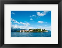 Framed Isola Bella seen from ferry, Stresa, Lake Maggiore, Piedmont, Italy