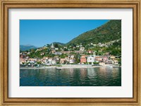 Framed Building in a town at the waterfront, Argeno, Lake Como, Lombardy, Italy