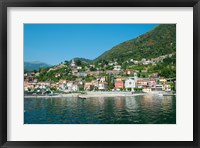 Framed Building in a town at the waterfront, Argeno, Lake Como, Lombardy, Italy