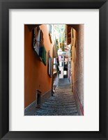 Framed Town steep street, Varenna, Como, Lombardy, Italy