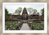 Framed Facade of the Pura Taman Saraswati Temple, Ubud, Bali, Indonesia