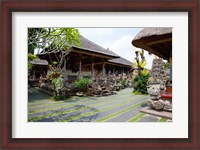 Framed Inner grounds of the 1950's Pura Taman Saraswati temple, Ubud, Bali, Indonesia