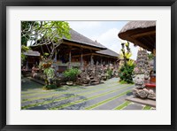 Framed Inner grounds of the 1950's Pura Taman Saraswati temple, Ubud, Bali, Indonesia