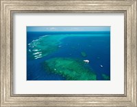 Framed Aerial View of Great Barrier Reef, Queensland, Australia