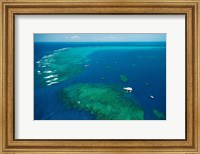 Framed Aerial View of Great Barrier Reef, Queensland, Australia