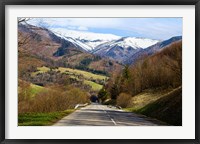 Framed Mountain road in a valley, Tatra Mountains, Slovakia