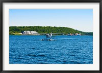 Framed Seaplane in the sea, Deep Bay, Parry Sound, Ontario, Canada