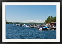 Framed Boats in the sea, Rose Point Marina, Parry Sound, Ontario, Canada