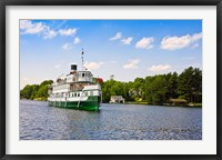 Framed Wenonah II steamship in a lake, Lake Muskoka, Gravenhurst Bay, Ontario, Canada