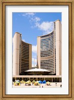 Framed Facade of a government building, Toronto City Hall, Nathan Phillips Square, Toronto, Ontario, Canada
