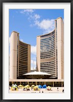 Framed Facade of a government building, Toronto City Hall, Nathan Phillips Square, Toronto, Ontario, Canada