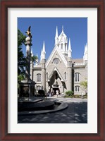 Framed Facade of the Salt Lake Assembly Hall, Temple Square, Salt Lake City, Utah, USA