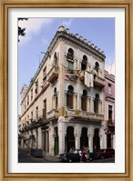 Framed Buildings along the street, Havana, Cuba
