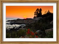 Framed Rock formations on the coast, Georgian Bay, Ontario, Canada