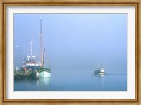 Framed Fishing boats at Loctudy harbor, Brittany, France