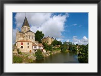 Framed Church on a hill, Saint Sauveur Church, Mareuil-Sur-Lay-Dissais, Pays De La Loire, Vendee, France