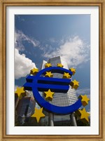 Framed Euro Sign, Frankfurt, Germany (vertical)
