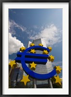 Framed Euro Sign, Frankfurt, Germany (vertical)