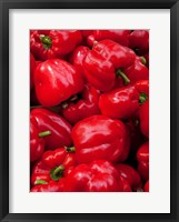 Framed Red bell peppers for sale at weekly market, Arles, Bouches-Du-Rhone, Provence-Alpes-Cote d'Azur, France