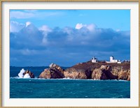 Framed Lighthouse at Pointe Du Toulinguet, Celtic Sea, Finistere, Brittany, France