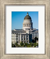 Framed Utah State Capitol Building, Salt Lake City, Utah, USA