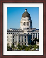 Framed Utah State Capitol Building, Salt Lake City, Utah, USA