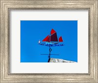 Framed Low angle view of weather vane, Morgat, Crozon, Finistere, Brittany, France