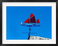 Framed Low angle view of weather vane, Morgat, Crozon, Finistere, Brittany, France