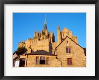 Framed Low angle view of buildings at Mont Saint-Michel, Manche, Basse-Normandy, France