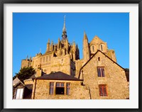 Framed Low angle view of buildings at Mont Saint-Michel, Manche, Basse-Normandy, France