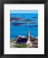 Framed La Trinite Chapel at Ile-De-Brehat archipelago, Cotes-d'Armor, Brittany, France
