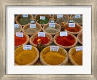 Framed Colorful Spices for Sale in Arles, Bouches-Du-Rhone, Provence-Alpes-Cote d'Azur, France