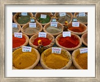 Framed Colorful Spices for Sale in Arles, Bouches-Du-Rhone, Provence-Alpes-Cote d'Azur, France