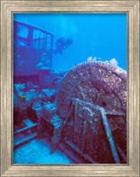 Framed Doc Polson Wreck in the sea, Grand Cayman, Cayman Islands
