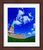 Framed Low angle view of a statue, Statue Of Liberty, Manhattan, Liberty Island, New York City, New York State, USA