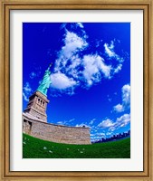 Framed Low angle view of a statue, Statue Of Liberty, Manhattan, Liberty Island, New York City, New York State, USA