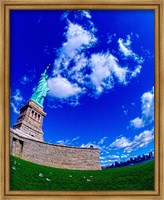 Framed Low angle view of a statue, Statue Of Liberty, Manhattan, Liberty Island, New York City, New York State, USA